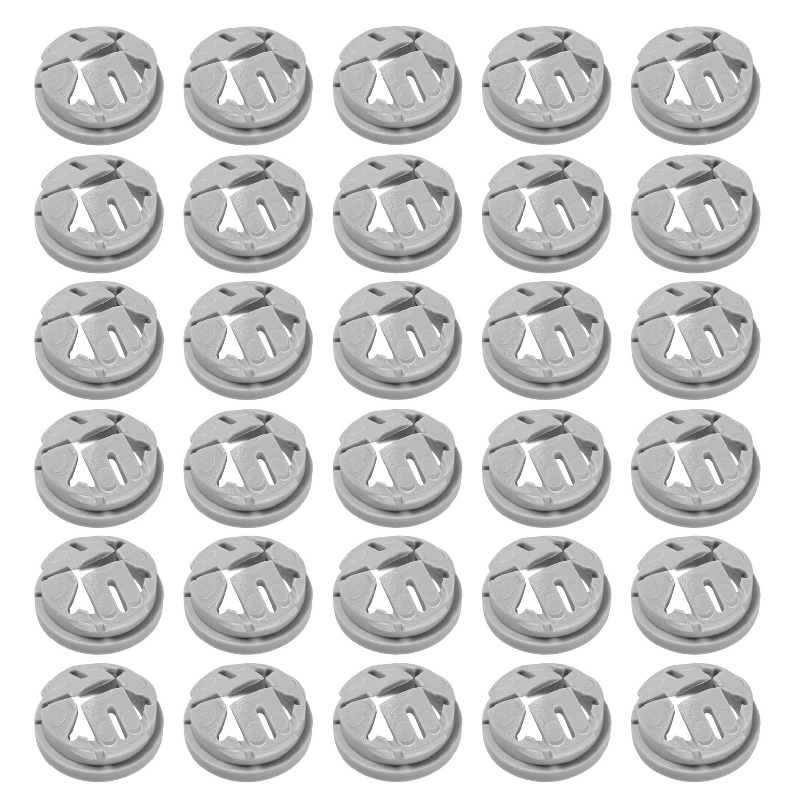35 Pcs 3/8 in. – 1/2 Non Metallic Button Push-in Bulk Connector, Grey