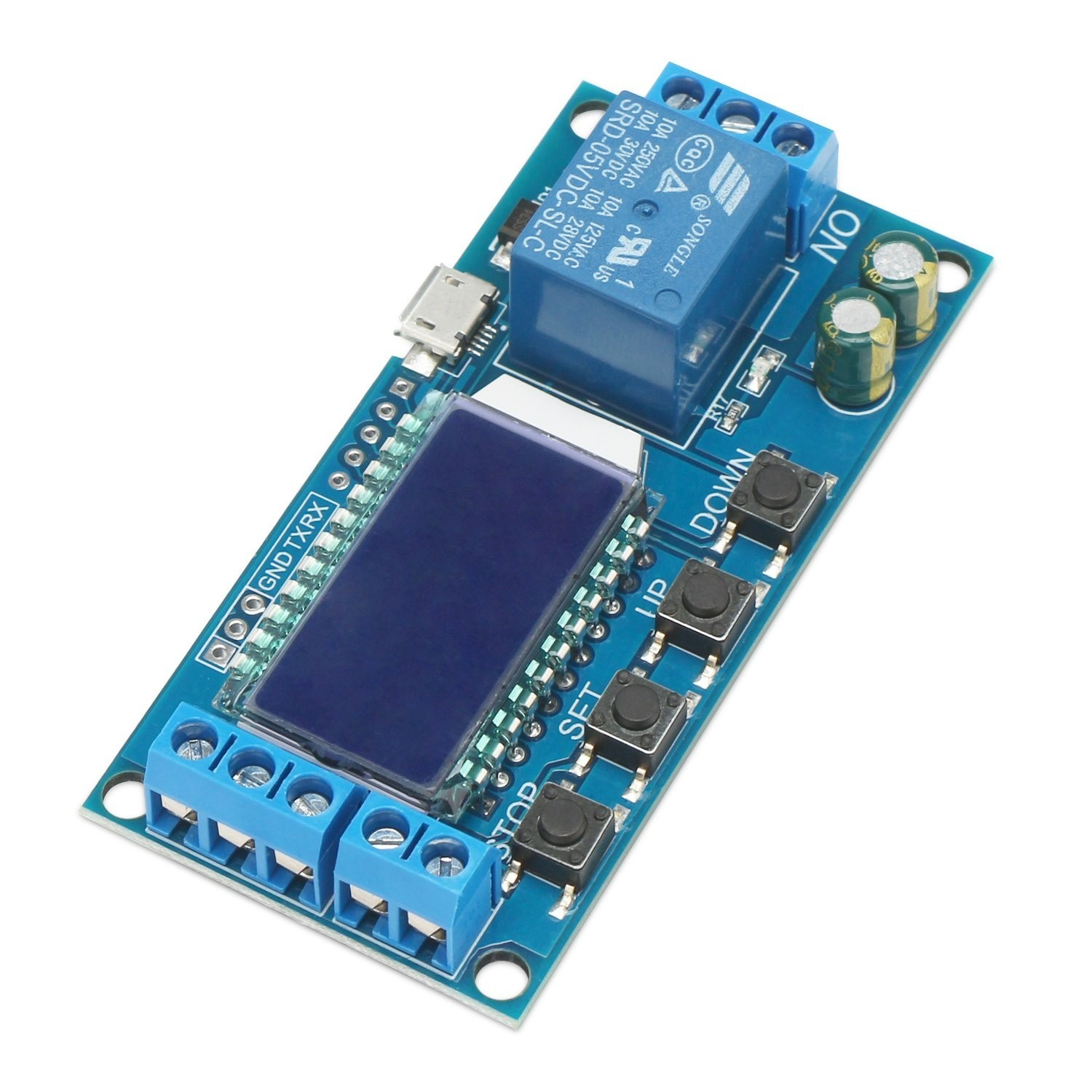 Versatile Timer Relay Module – LCD Display, 5V/12V/24V, Time Delay Up to 9999min