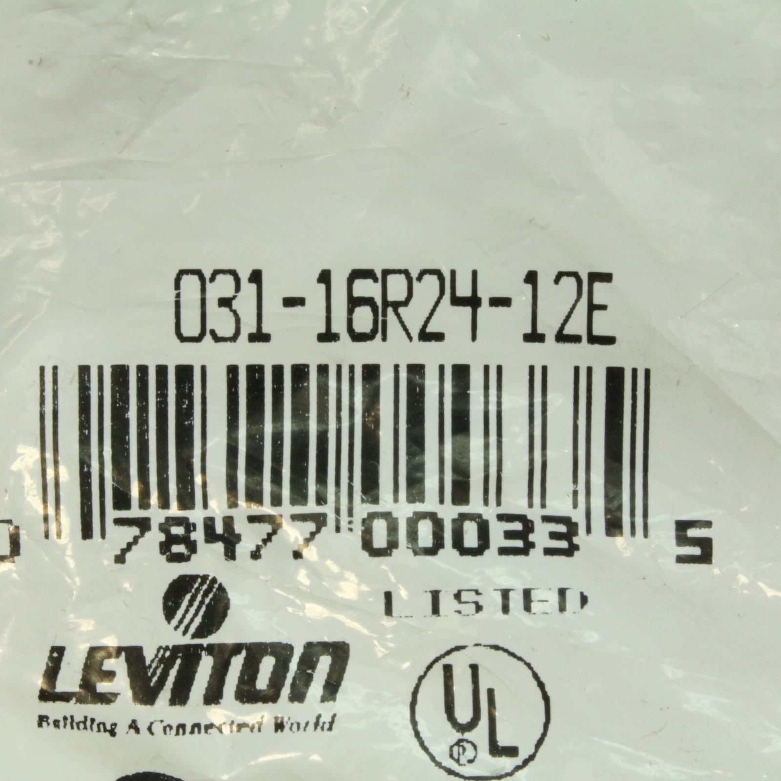 Leviton 16R24-12E Black 400A Female Threaded Cam Plug Panel Receptacle 16 Series