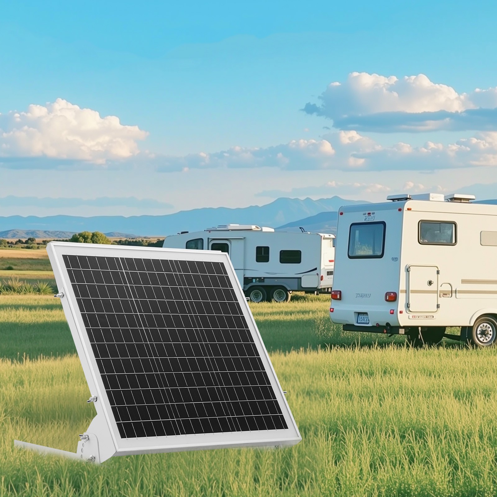 VEVOR Solar Battery Trickle Charger Kit 20W 12V with Built-in MPPT Controller