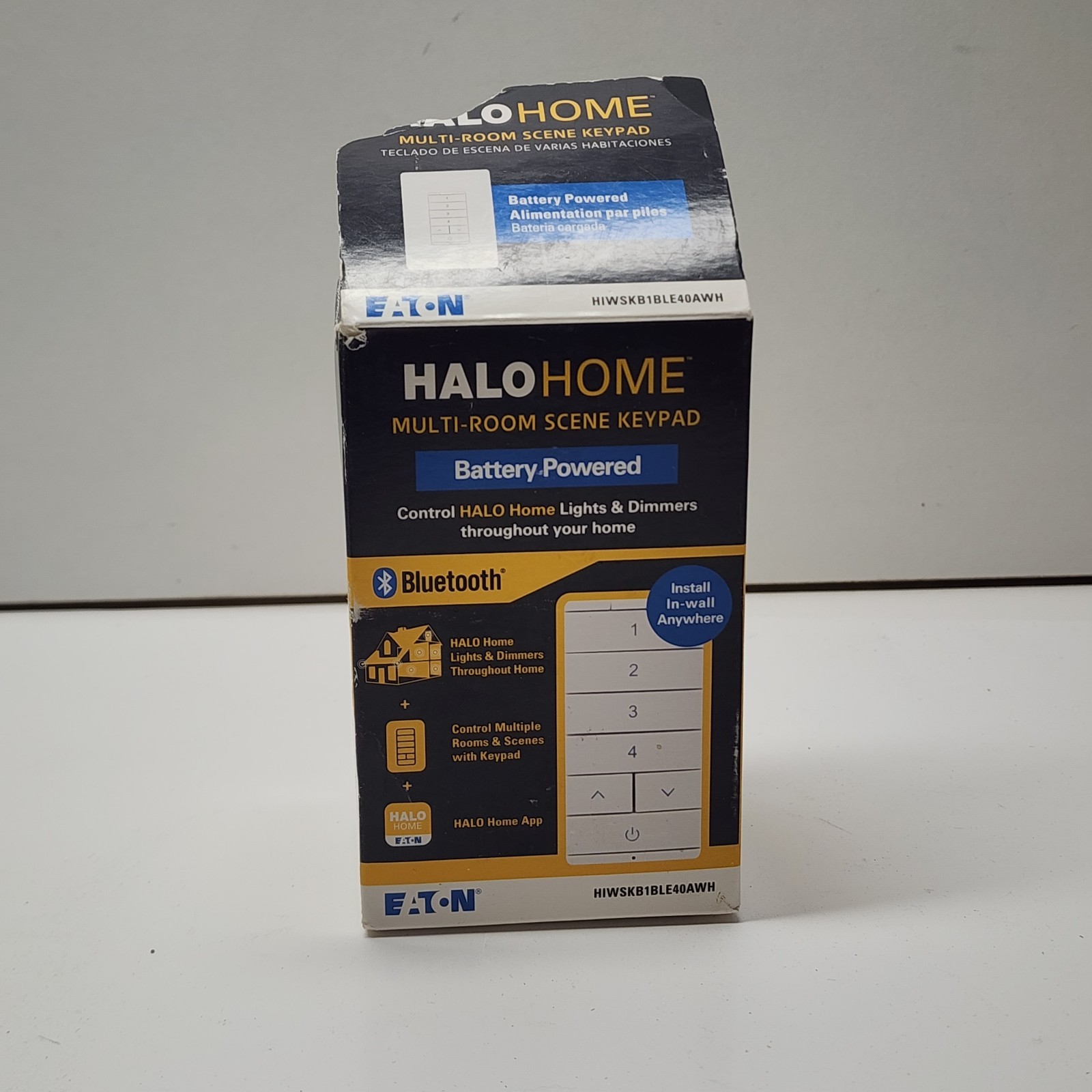 Halo Home HIWSKB1BLE40AWH Battery Powered Multi-Room Scene Keypad