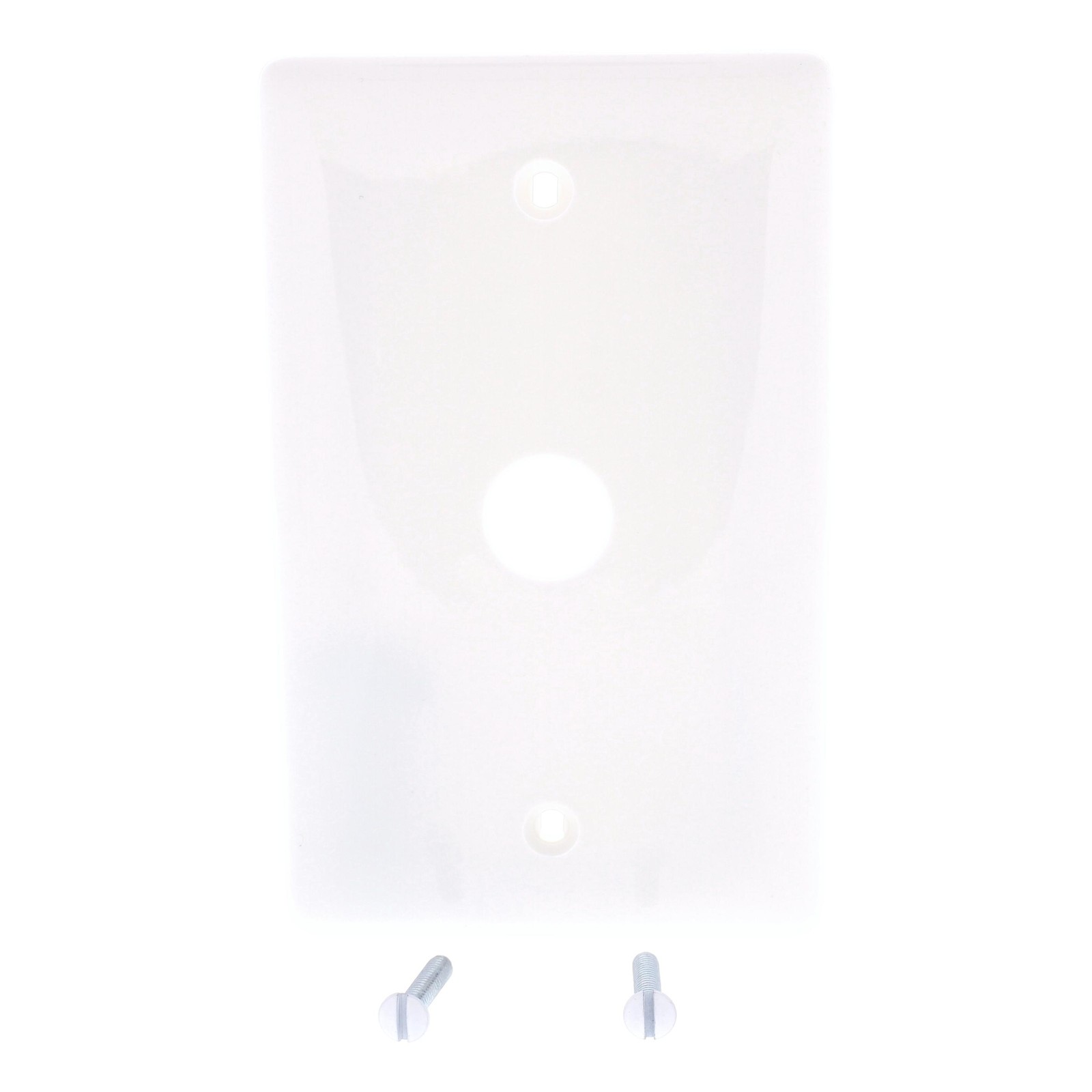 Hubbell White Phone Cable Wallplate Cover .625″ Hole Box Mount NP737