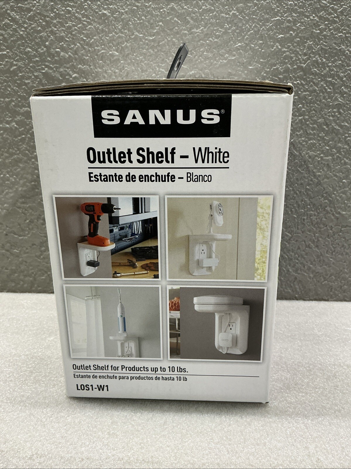 Outlet Shelf White SANUS Outlet Cover With A Shelf New