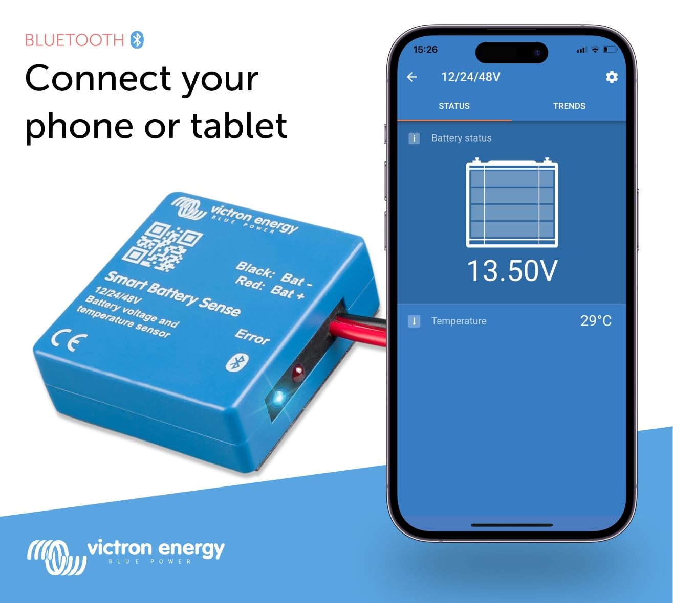 Victron Energy Smart Battery Sense Voltage And Temperature Sensor Long Range Up