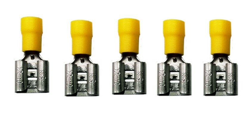 (Lot of 5) 3/8″ Spade Terminals UL Listed 12–10 AWG 300V Rectifier Grad