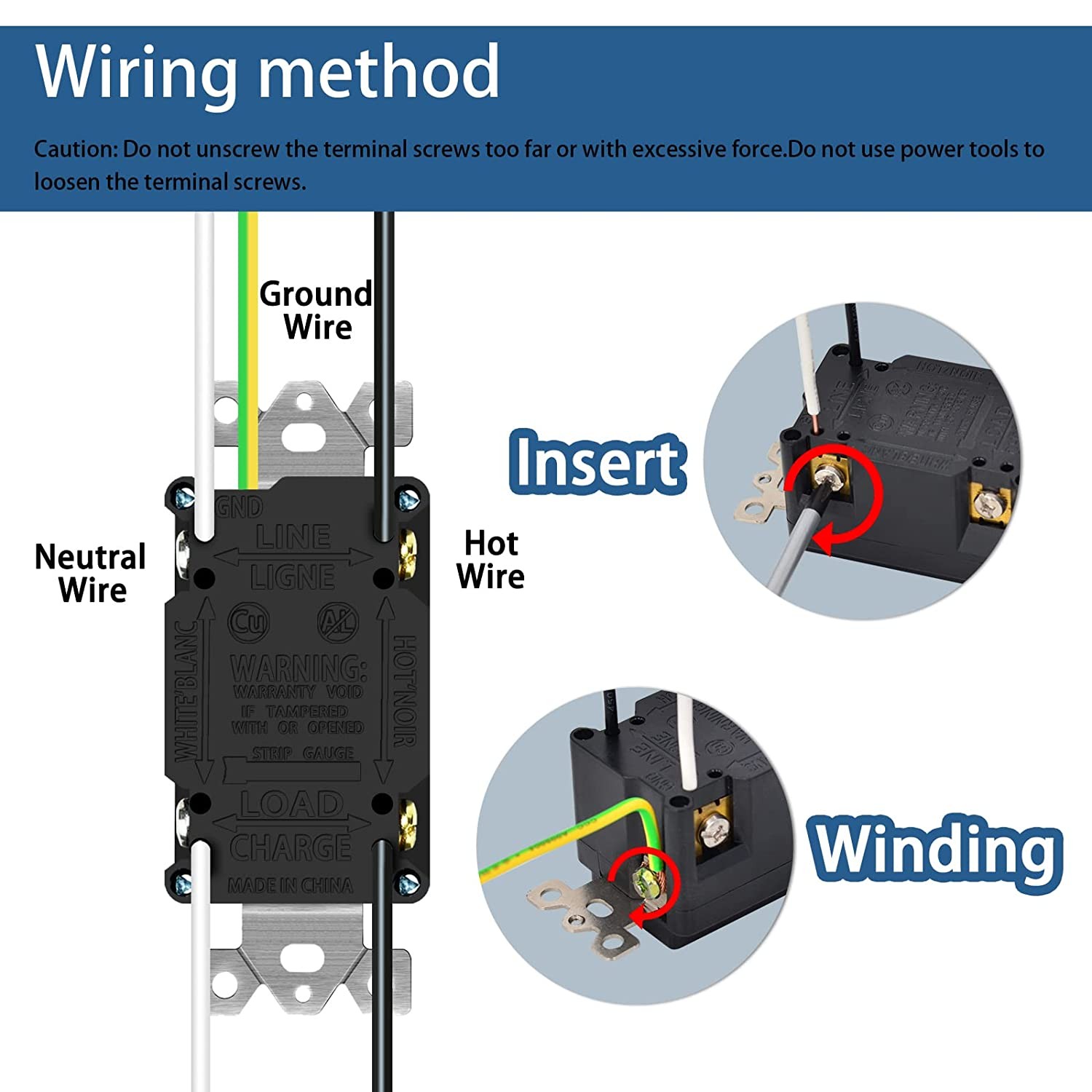 GFCI GFI Outlet 20 Amp Tamper Resistan Weatherproof Wall Receptacle Outdoor 2Pcs