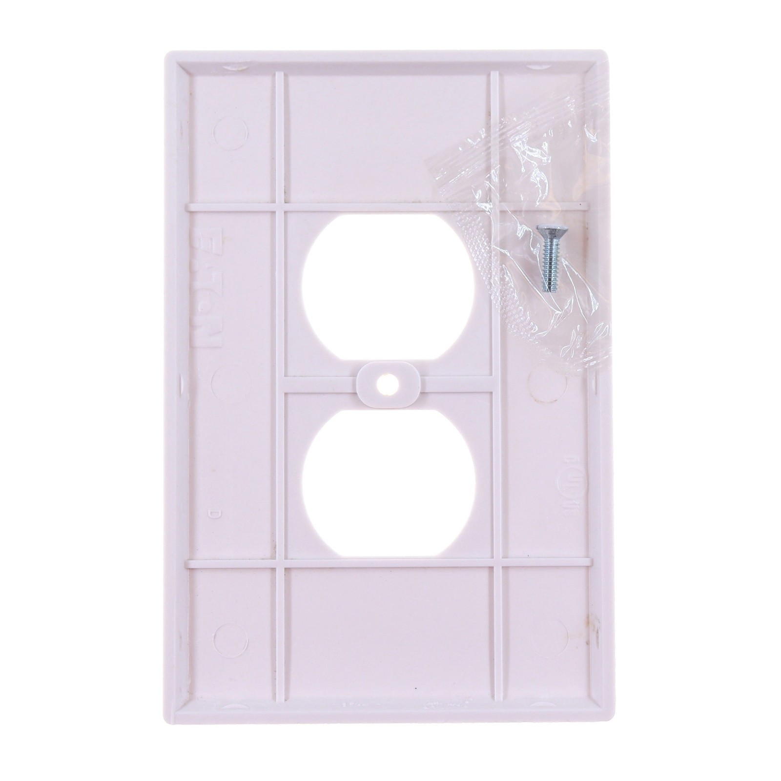 EATON 2142W-SP-L OVERSIZE SINGLE-GANG DUPLEX RECEPTACLE WALL PLATE, WHITE