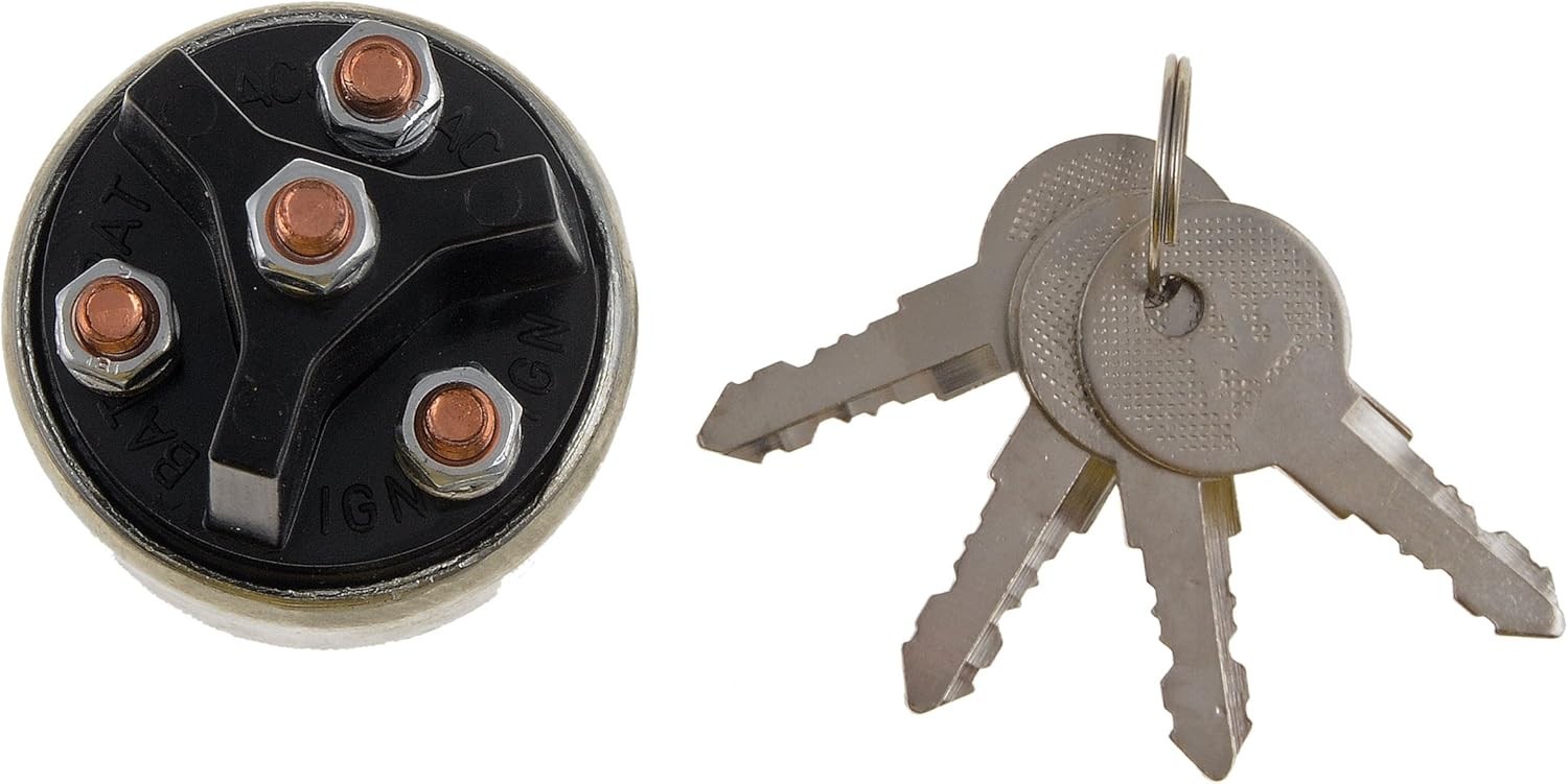 Electrical Starter Switch 30A 12V Key Style Metal Push Button Vehicle Use