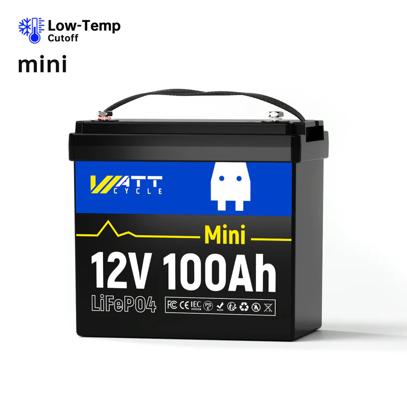 Wattcycle 12V 100Ah 300Ah Deep Cycle Lithium Battery for Solar Off-Grid Marine