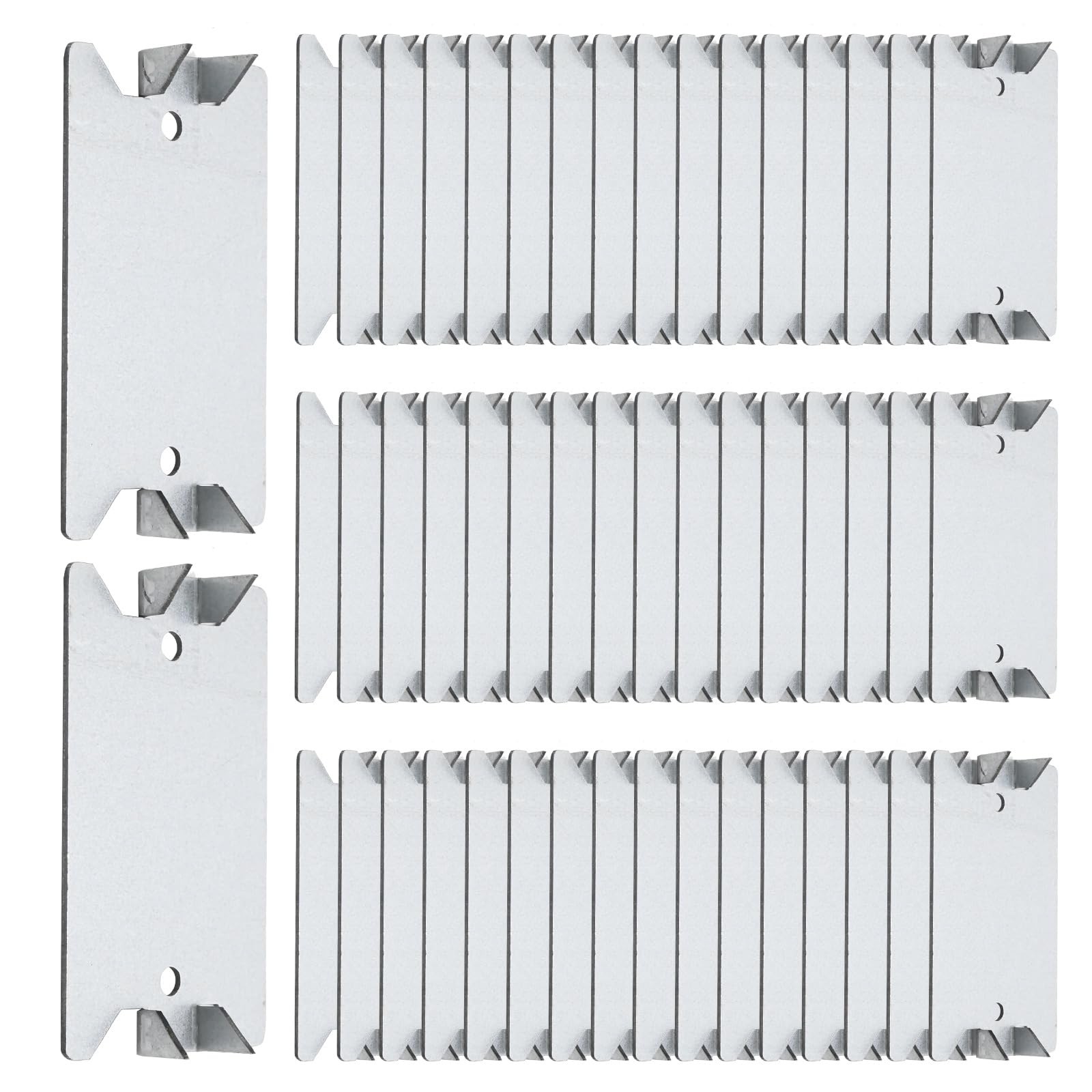 50 PCS Nail Plates For Wood Studs PointedTip Fork Cable Protector 1.5×2.5 In