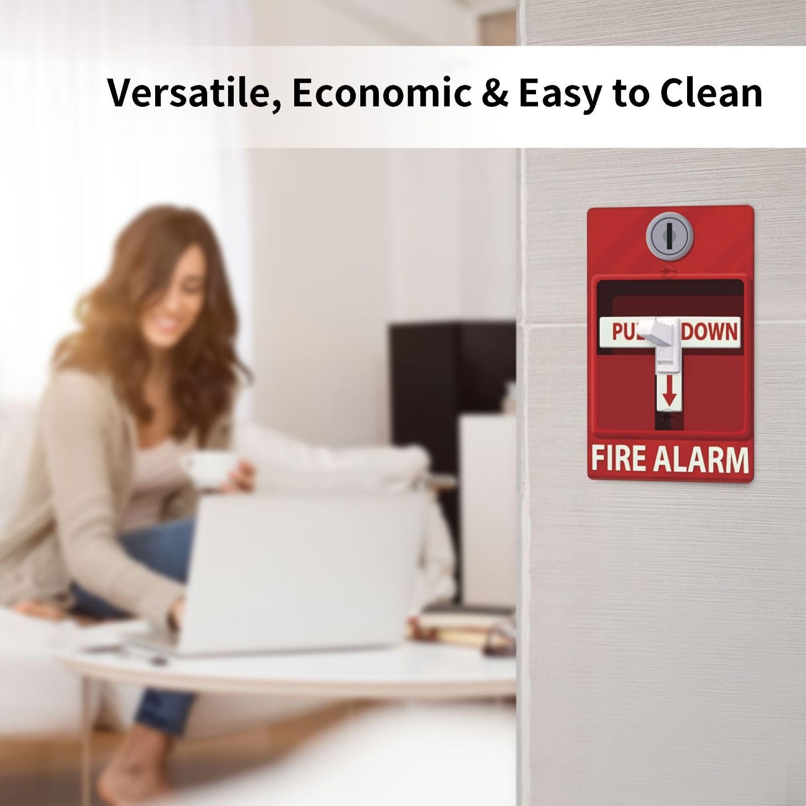 Fire Alarm Cool Funny Light Switch Cover Decorative Single Toggle 1 Gang Wall Pl