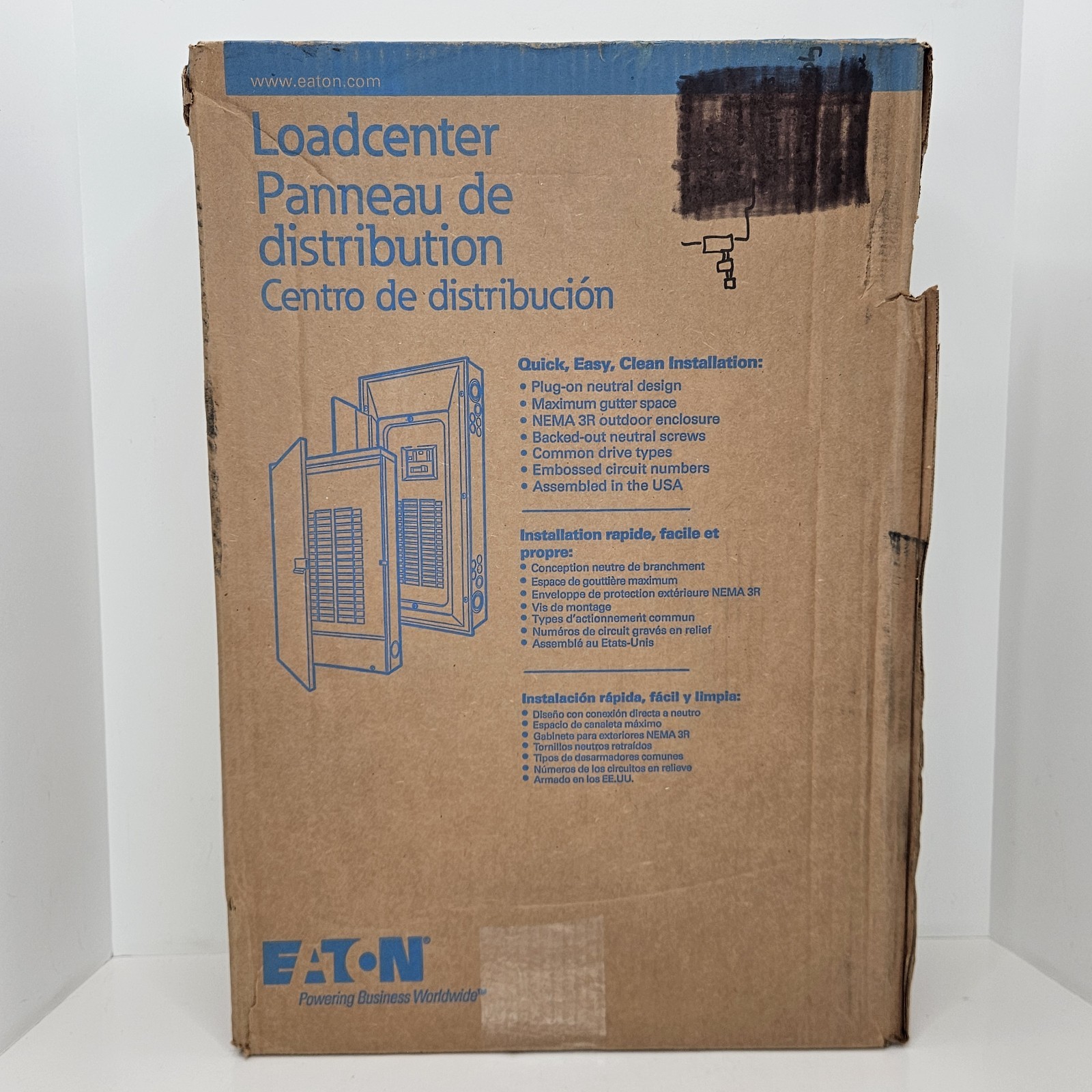 Eaton BRP20L125R 125A 120/240V 20-Space 40-Circuit Outdoor Main Lug NEW