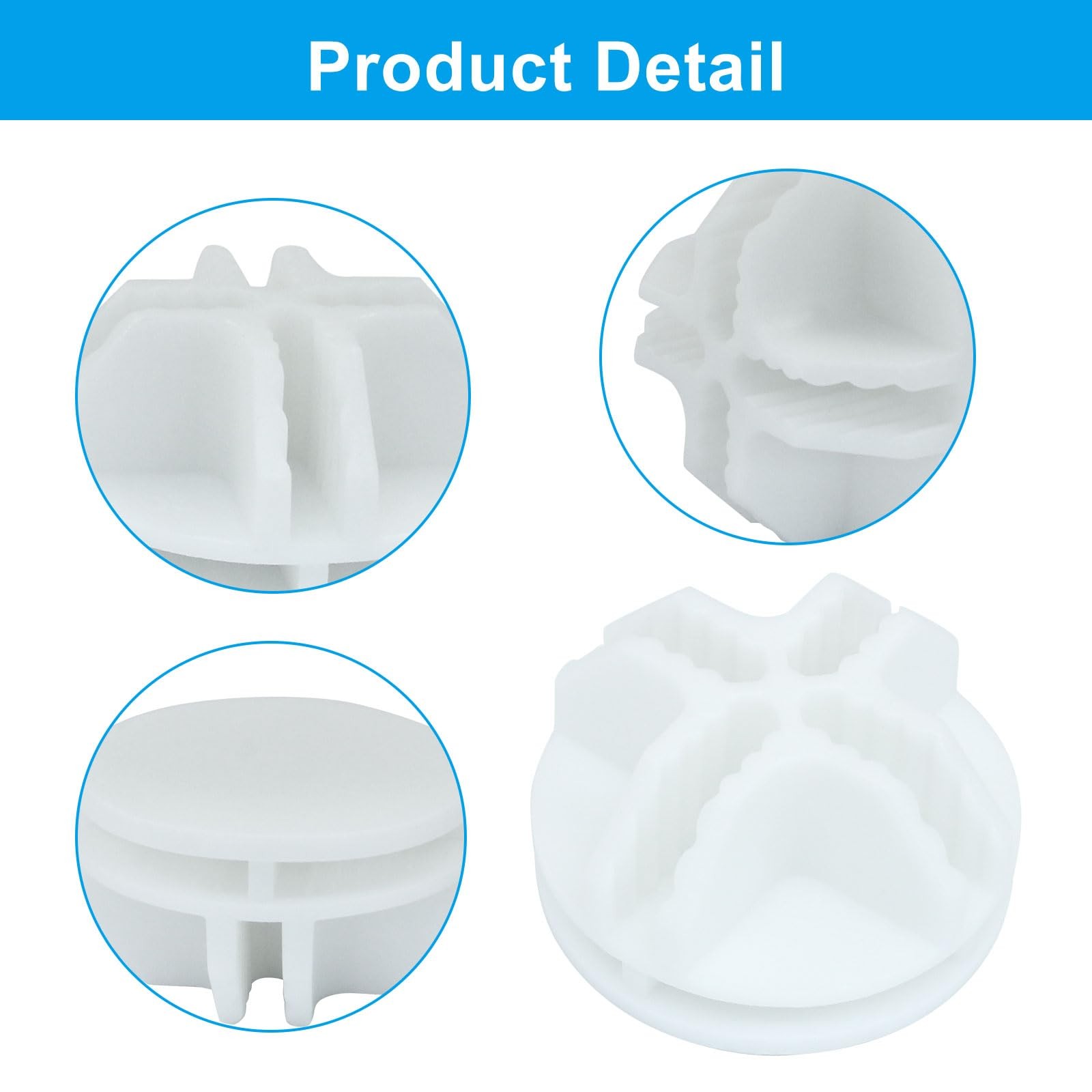 Seimneire 20Pcs White Plastic Wire Grid Cube Connector