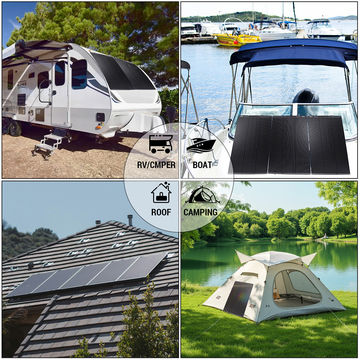 6000W Solar Panel Kit with Battery & Inverter 220V Off Grid for Home RV Camping