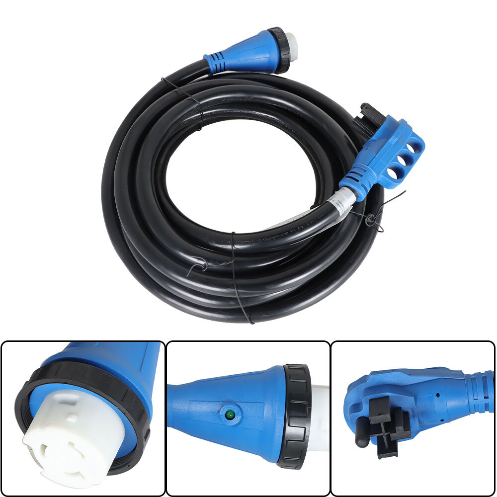 50 Amp Generator Cord 25FT + Power Inlet Box Waterproof Combo Kit ETL Listed