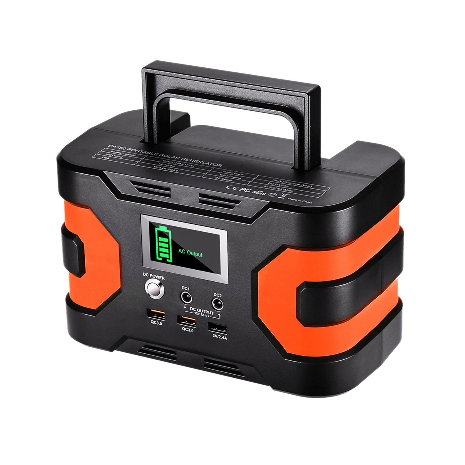 Flashfish EA150 Portable Power Station 150W 45000mAh/166Wh Solar Generator B2Q8