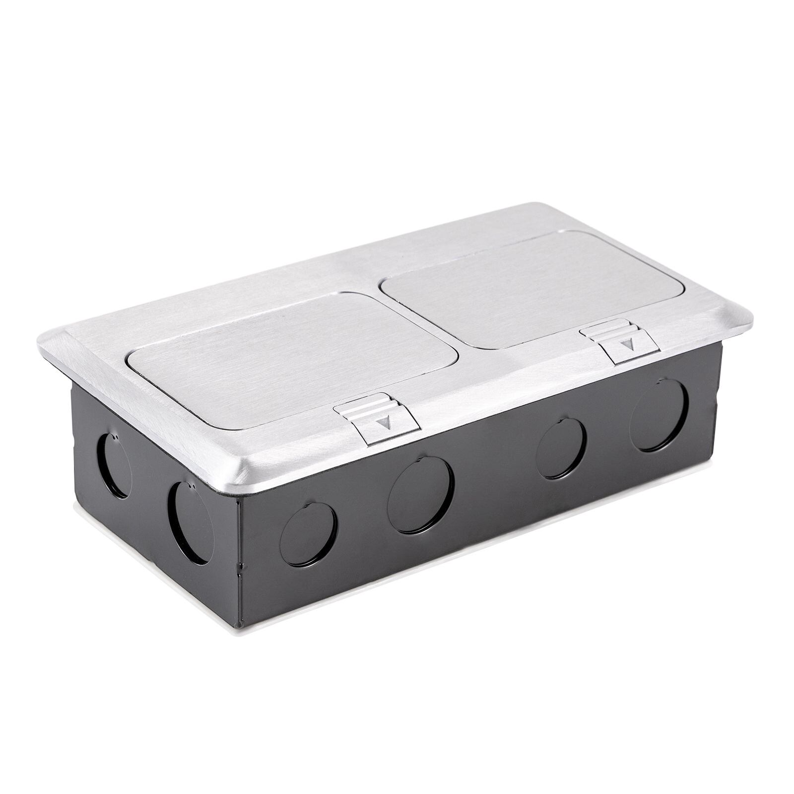 Dual Pop Up Floor Outlet 20A USB W/ Sockets Electrical Outlet Receptacle Silver