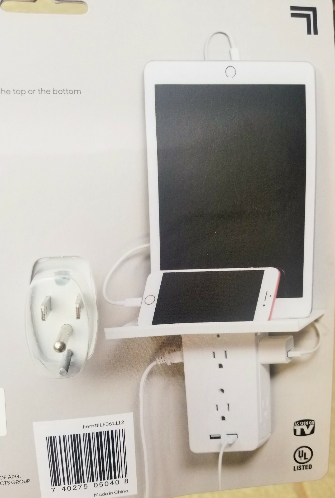 Sharper Image Socket Shelf – USB Ports, 6 Outlets, Home, Office, College Phone