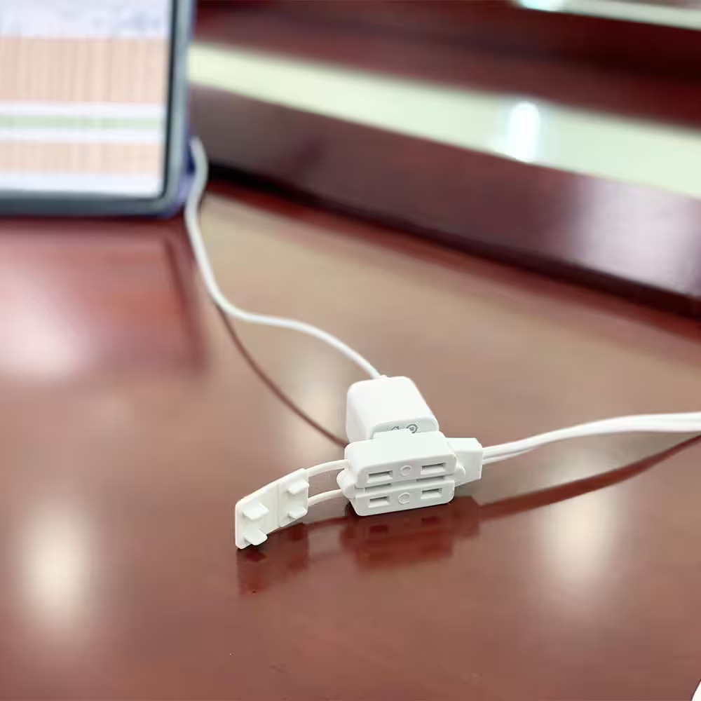 NEW 12 ft Indoor Extension Cord 16 Gauge 3 Outlet Multi Plug for Home Office Use