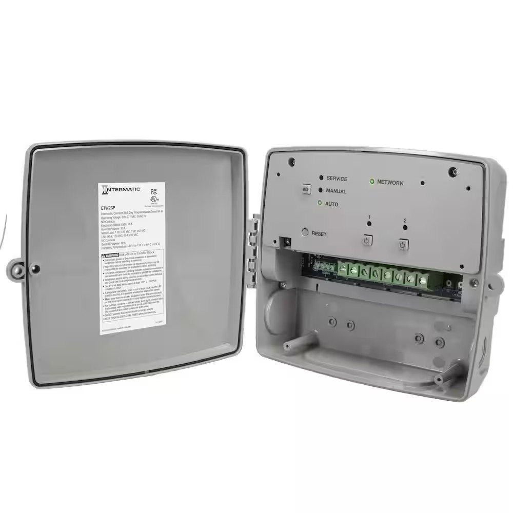 365-Day Programmable Smart Wi-Fi Timer, 120-277 VAC, 2 X SPDT, Indoor/Outdoor Pl