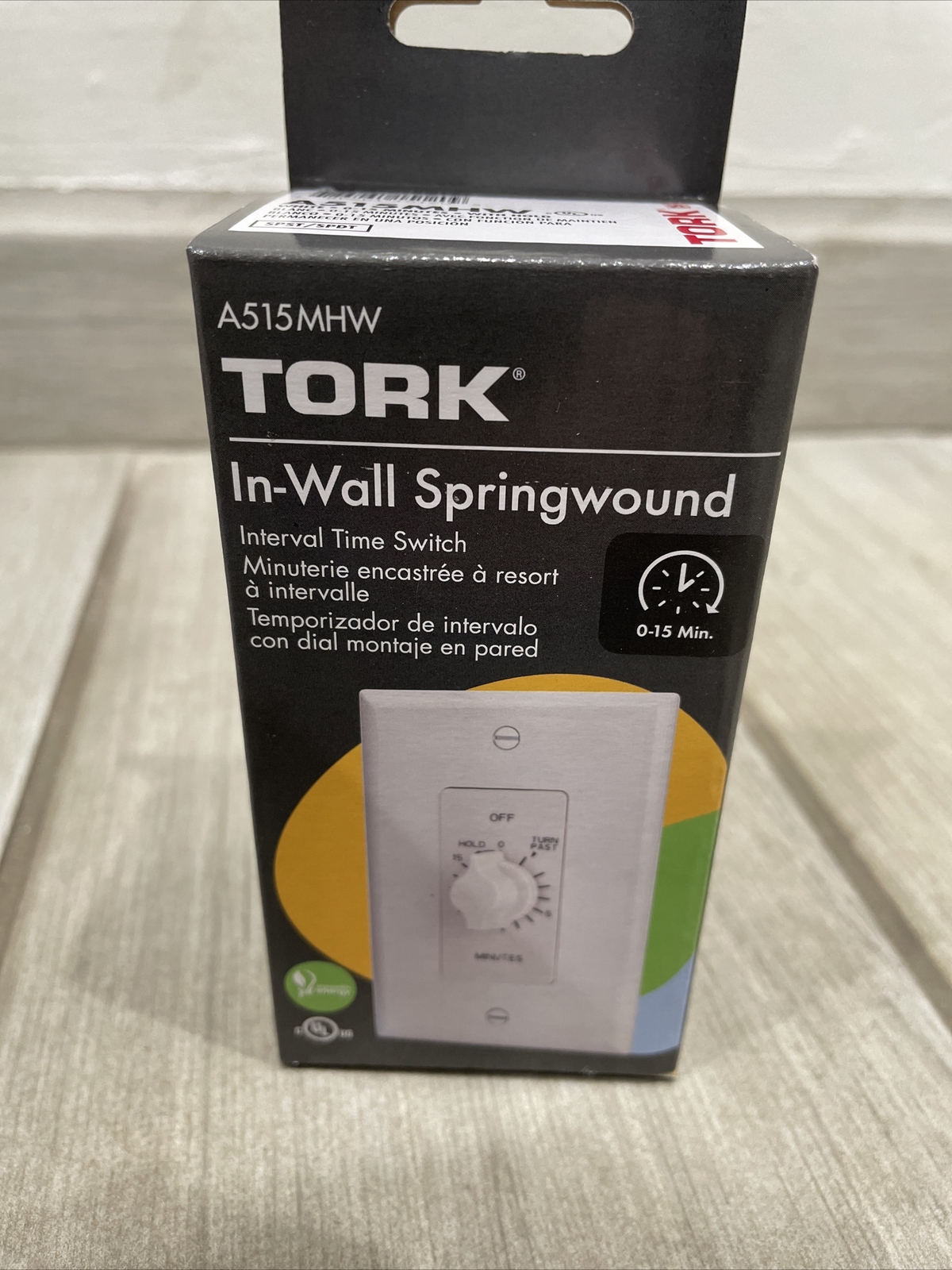 (C) NSi TORK Indoor Wire-In Spring Wound Countdown Timer White 15 Minute A515MHW