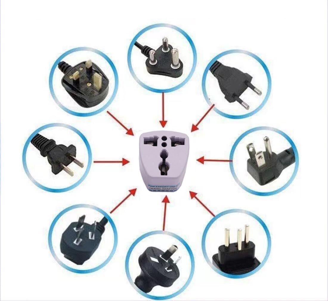 European EU To US American Adapter Plug Converter Euro Asia to USA Lot