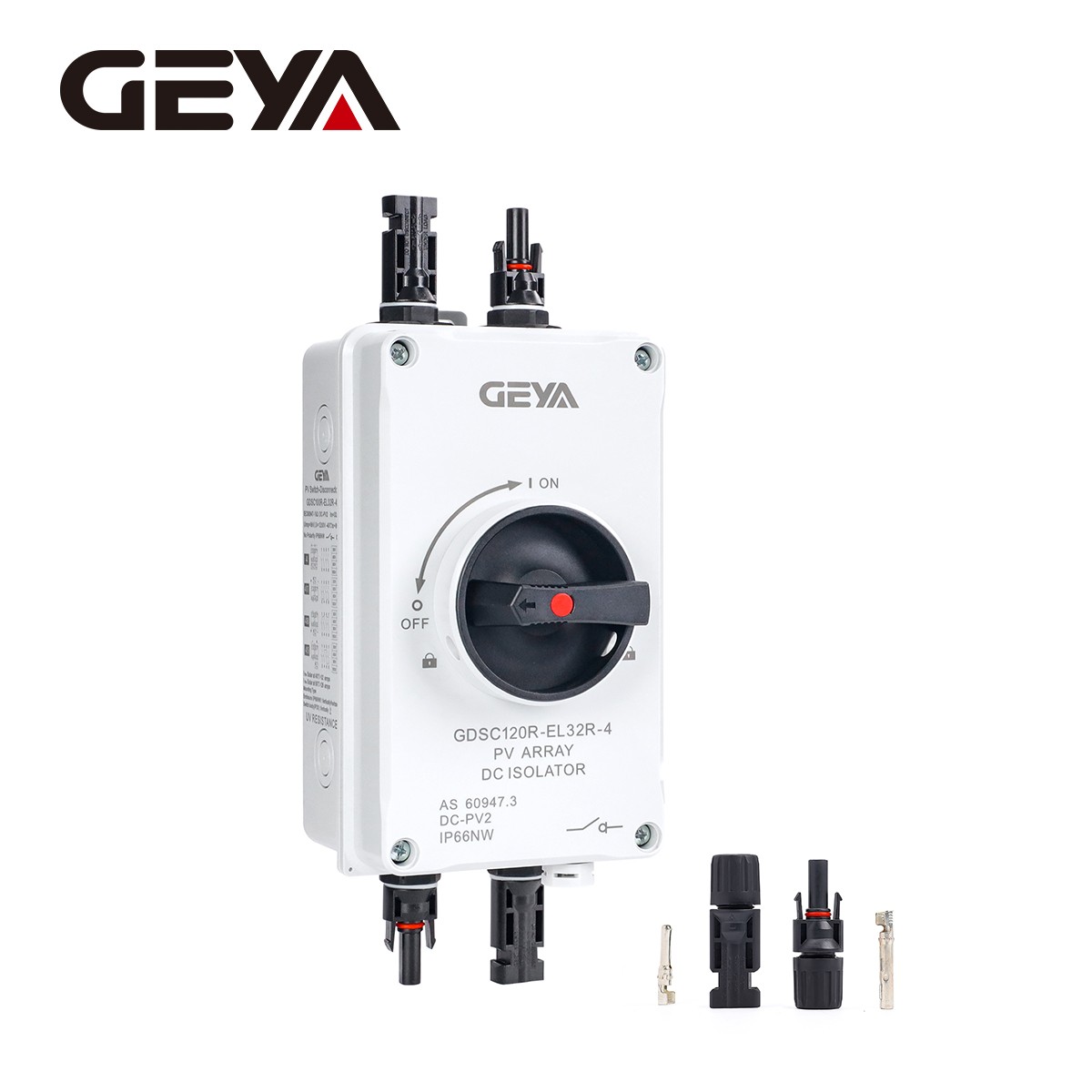 GEYA PV Disconnect Switch&MC4*2 DC 1200V 32A Solar Photovoltaic Isolator Breaker
