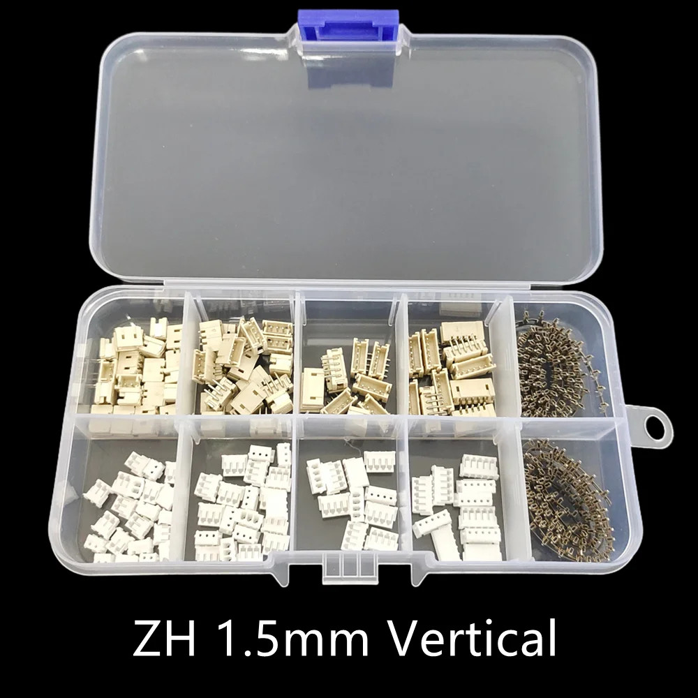 1Box JST1.25 SH1.0 ZH1.5 PH2.0 XH2.54 2/3/4/5P Male Plug Female Socket Horizonta
