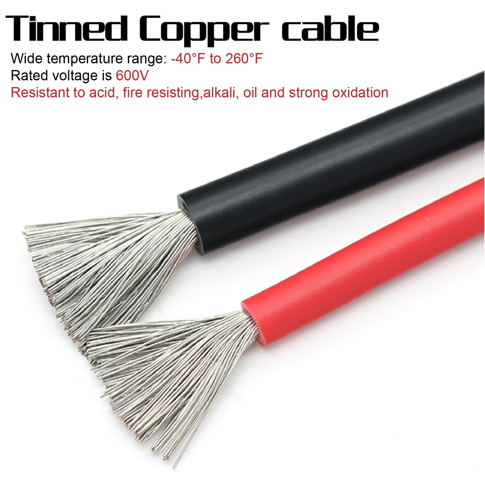 (11FT 12AWG) 12 Gauge Wire Tinned Copper Tray Cable – for Solar Panel MPPT Co…