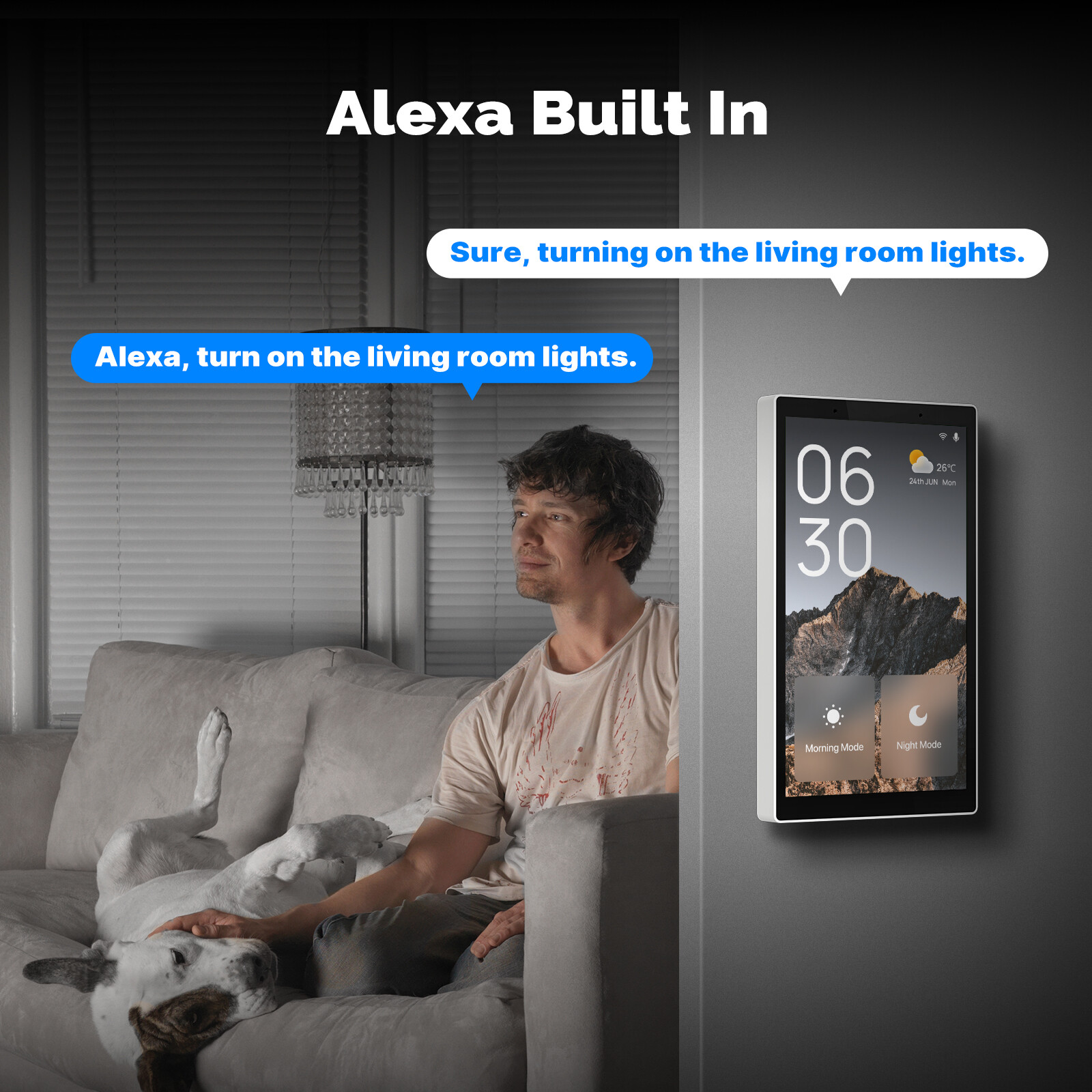 MOES WiFi&Zigbee Smart Switch Touchscreen Panel Alexa Built-in Voice&APP Control