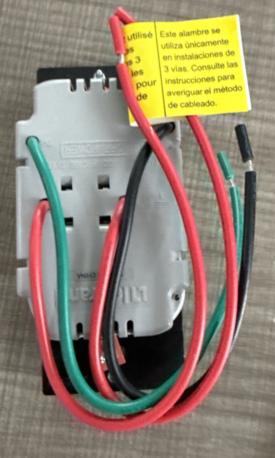 New Legrand Radiant 1.6A Single-Pole/3-Way Fan Speed Control White Ivory Almond