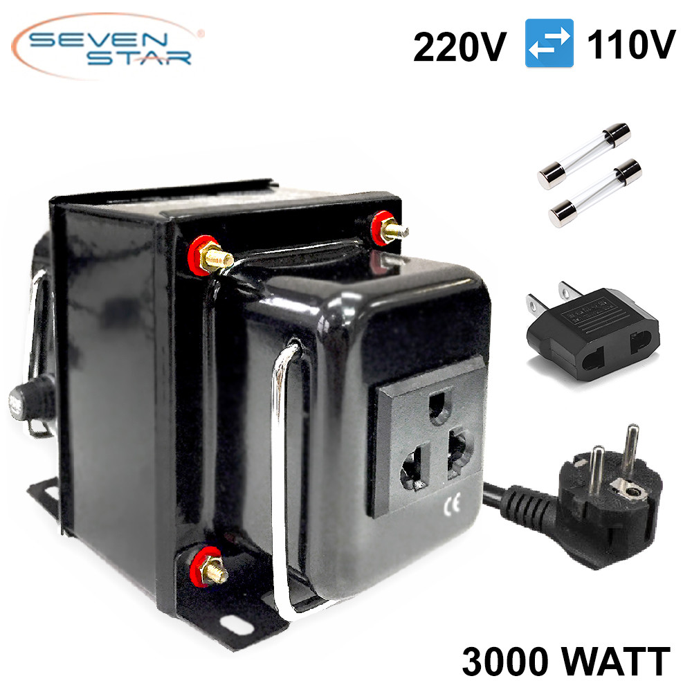 SevenStar THG-3000 UD Watt 220V/110V Step Up/Down Voltage Converter Transformer