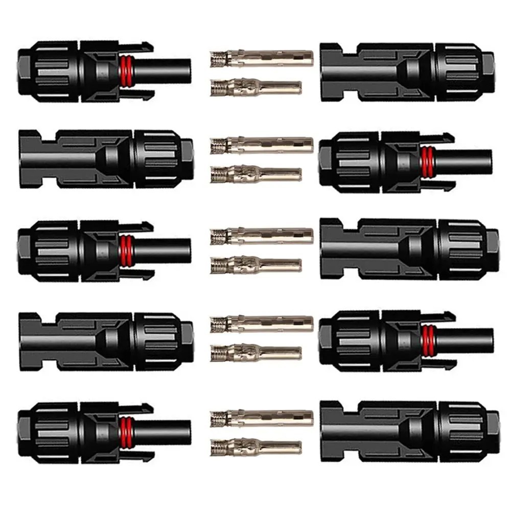 5 Pairs Solar Panel PV Connectors Waterproof Cable Connector w/ Spanners