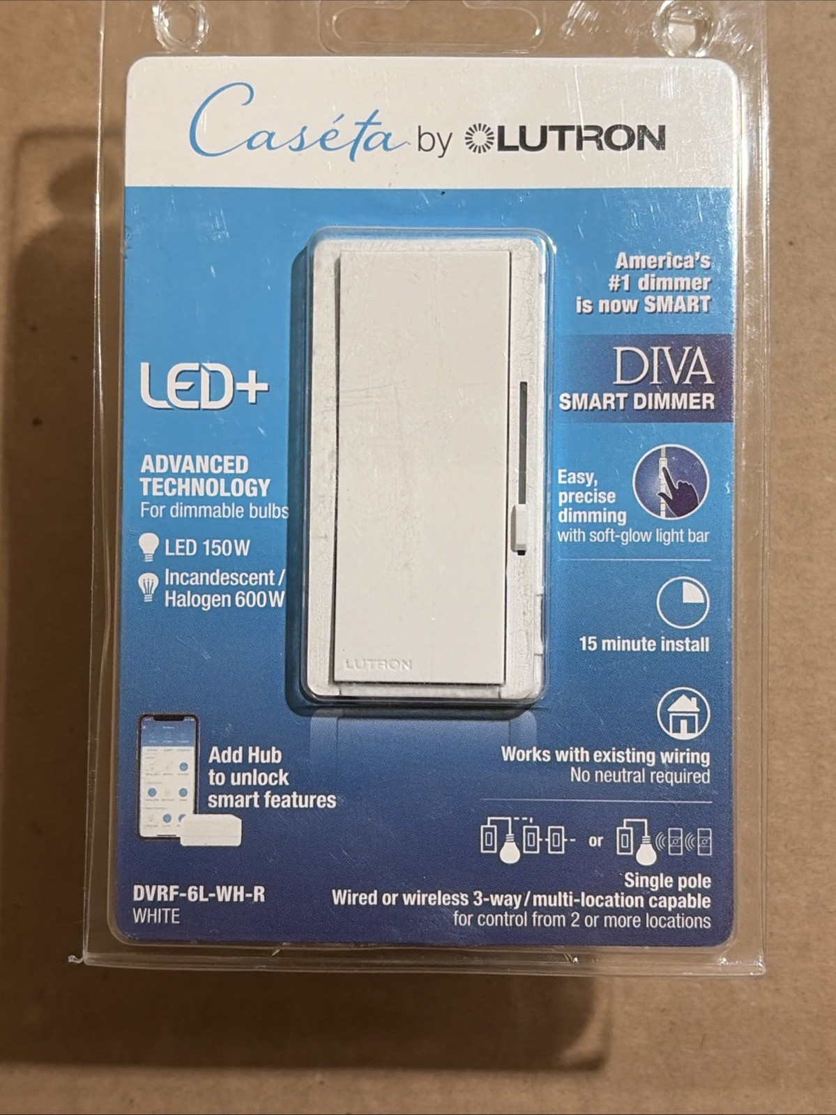 Lutron Diva Smart Dimmer – White