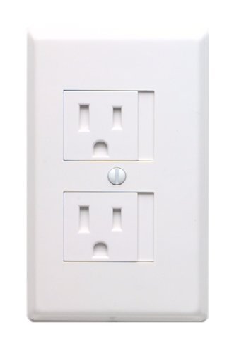 (2) Leviton 802-88002-W Single Gang Duplex Child Resistant Wallplate White