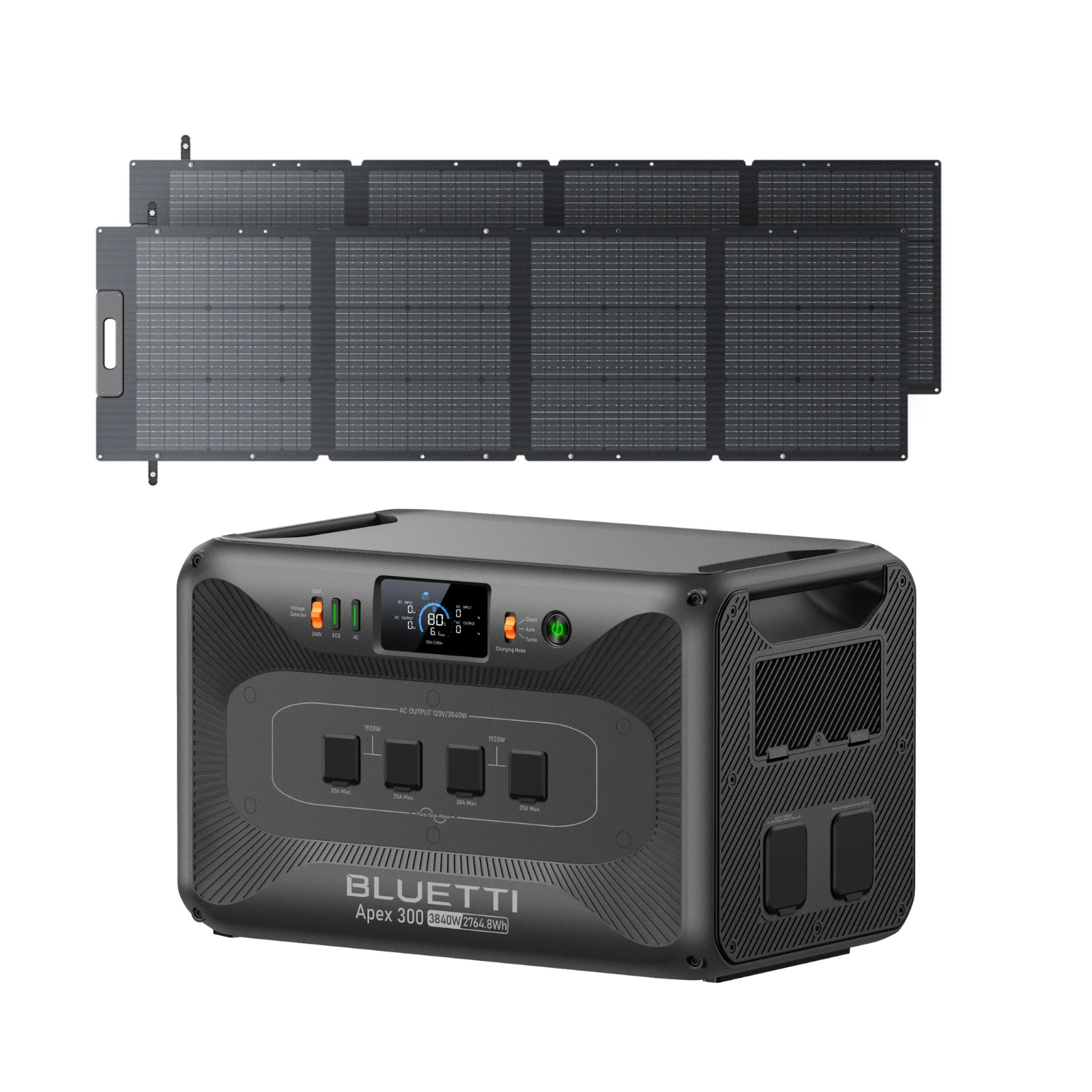 BLUETTI Apex 300 Portable Power Station 2764.8Wh + QTY 2 OF 200W Solar Panels