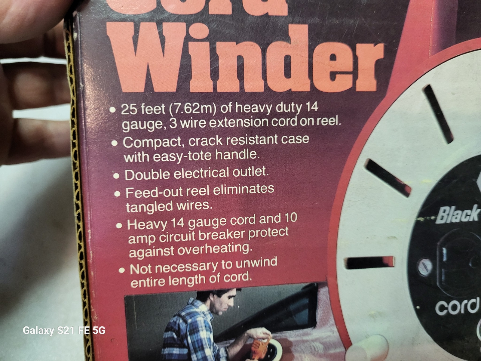 NOS Black & Decker 25″ Cord Winder Reel Sealed Box 79-970