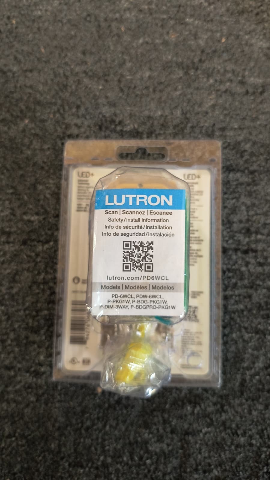 Lutron PD-6WCL-WH-R Lighting Dimmer Switch – White – E