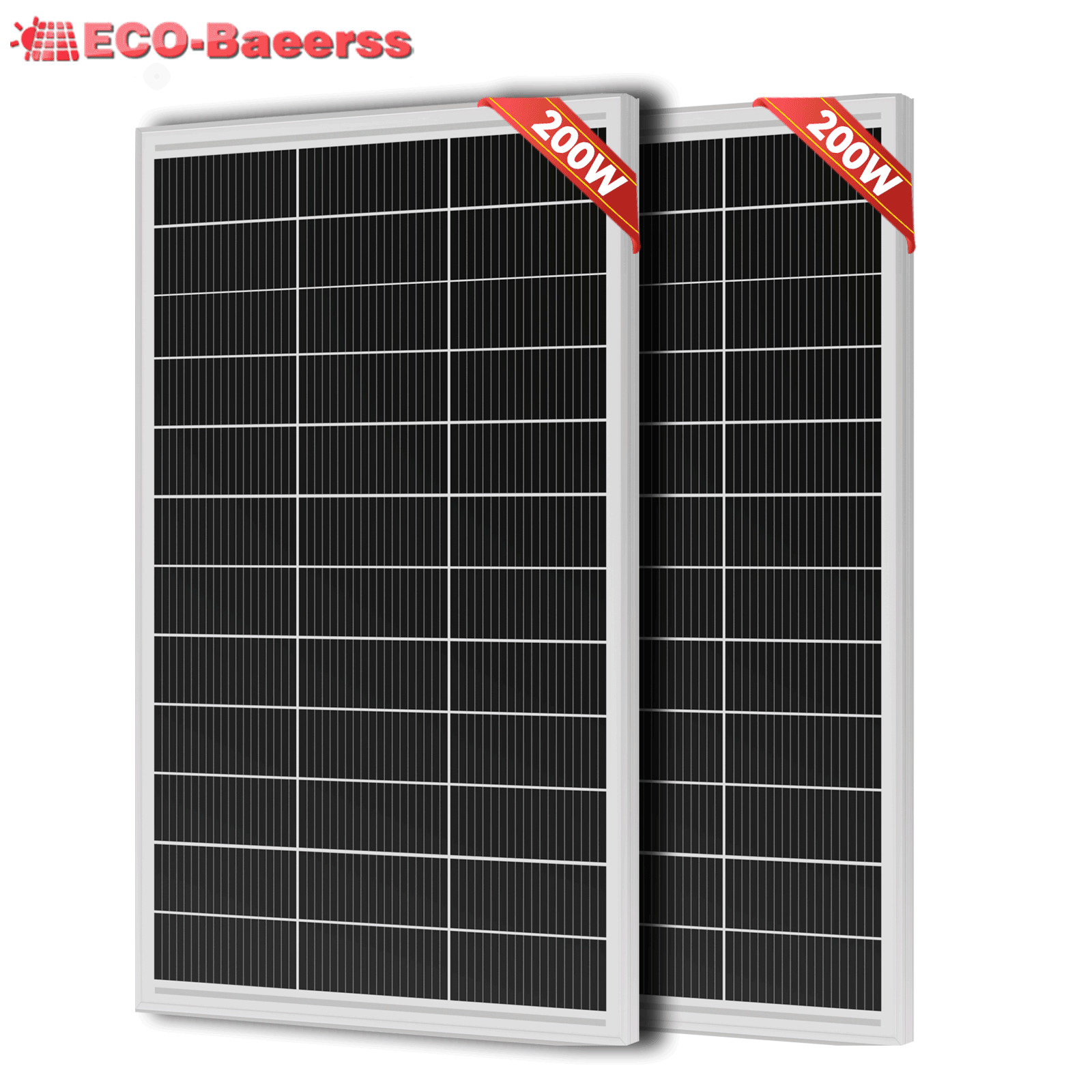 400W Solar Panel (200w*2) 12V Battery Charge RV Car Marine Home Off-Grid Charger