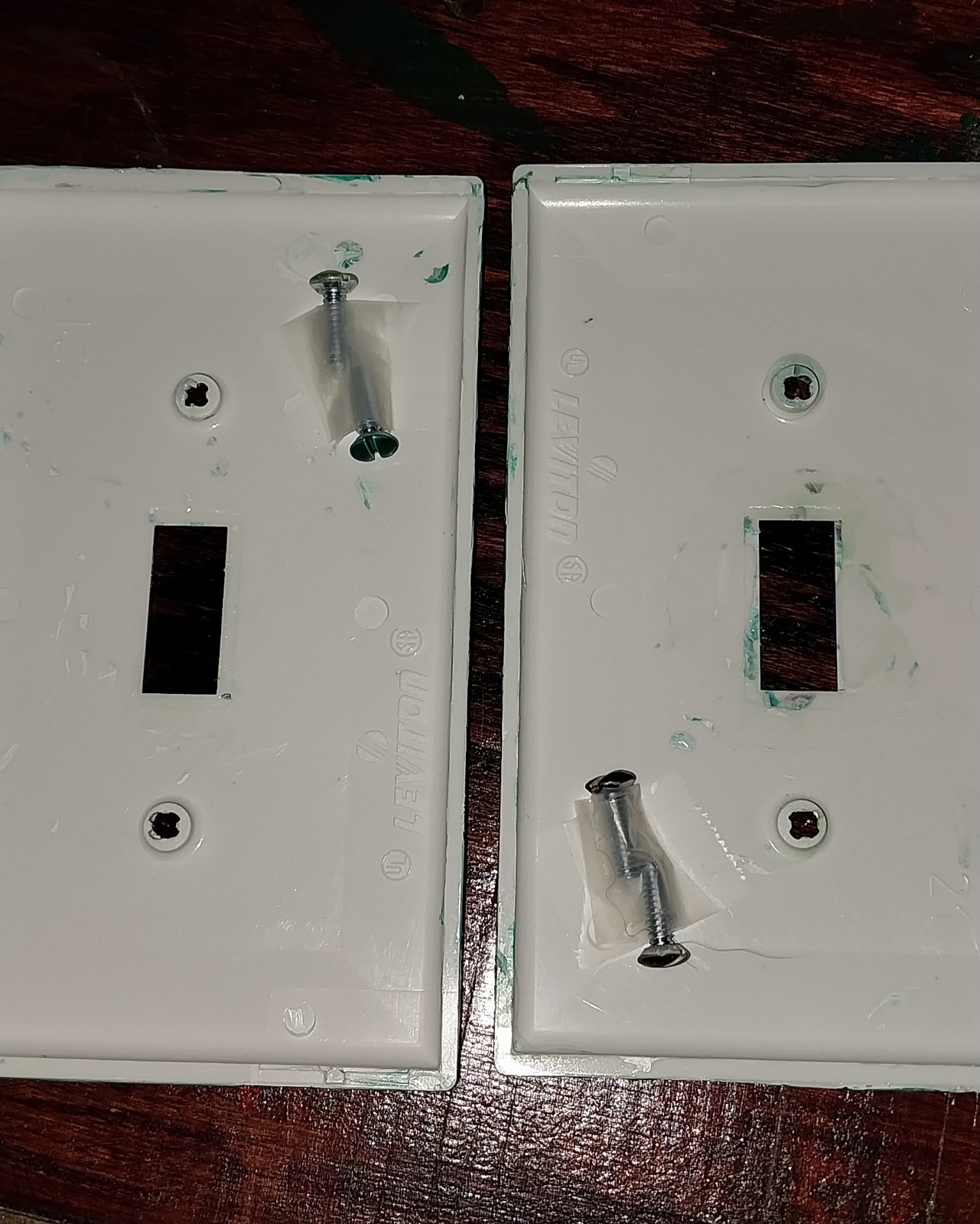 Hand Painted Hippie Boho Tie Dye Multicolored Light Switch Covers w/screws Set 2