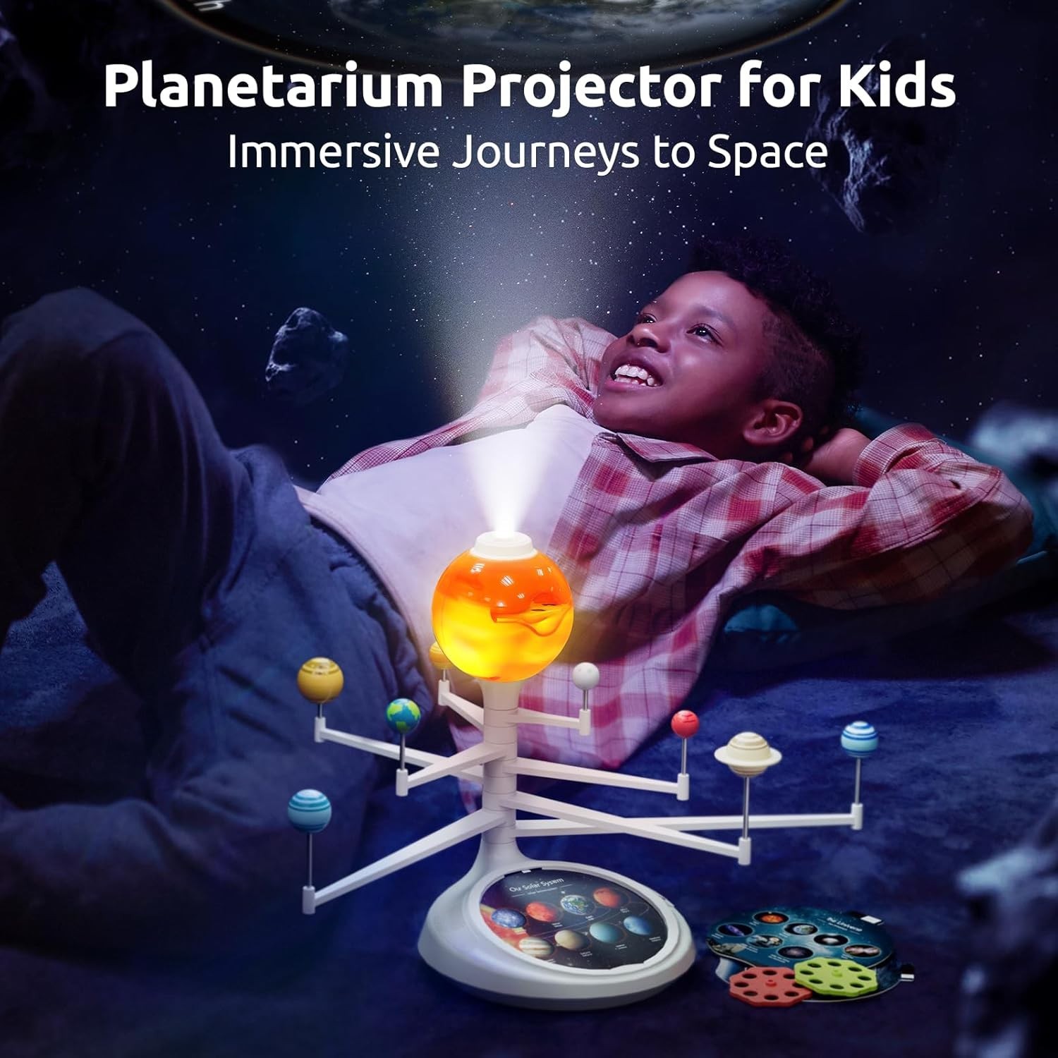 STEM Learning Talking Solar System Projector with 8 Planets – Gift for Ages 6-12