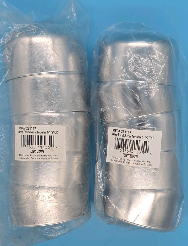 💥💥💥Proplus 1-1/2″ OD 1.7″ Deep Metal Escutcheon Tubular Two 5 Packs