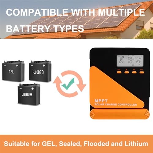 20A 50V MPPT Solar Charge Controller – 12V/24V – LCD Screen – Solar 20.0