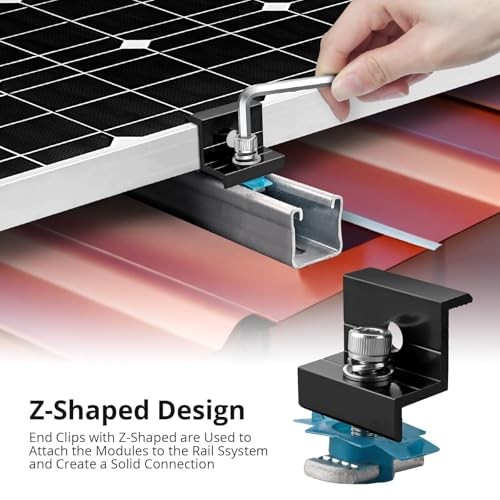 10 PCS Solar Panel Mounting Brackets for Unistrut, 1.18″(30mm)/1.38″(35mm)