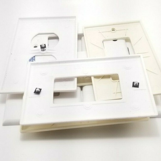 Bundle Of Wall Cover Plates Different 1-Gang White And Almond Color USA Seller