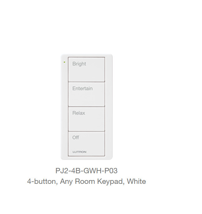 Lutron Pico 4-button Any Room White PJ2-4B-GWH-P03 – Brand New $99/Each