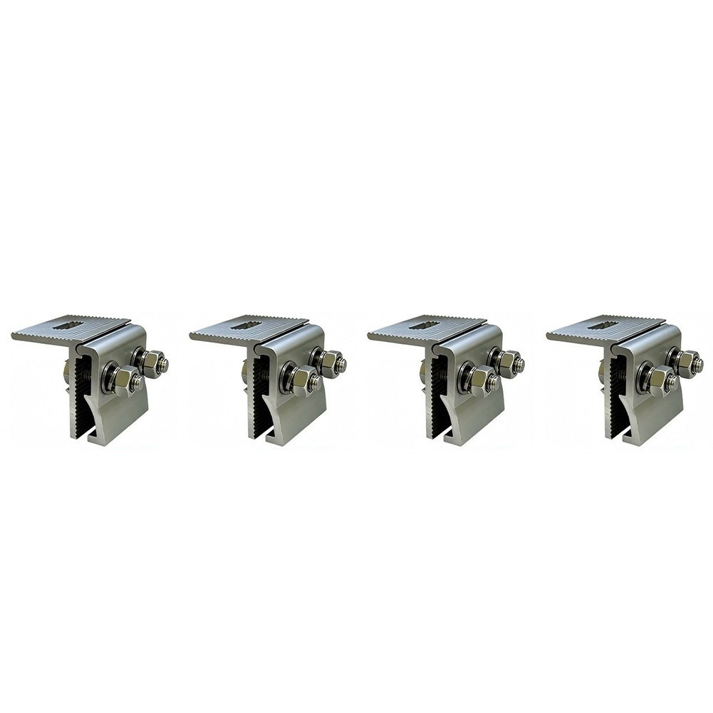 Roof Fold Clamps 1-4 pcs Aluminium Alloy for Photovoltaic Panel Mounting
