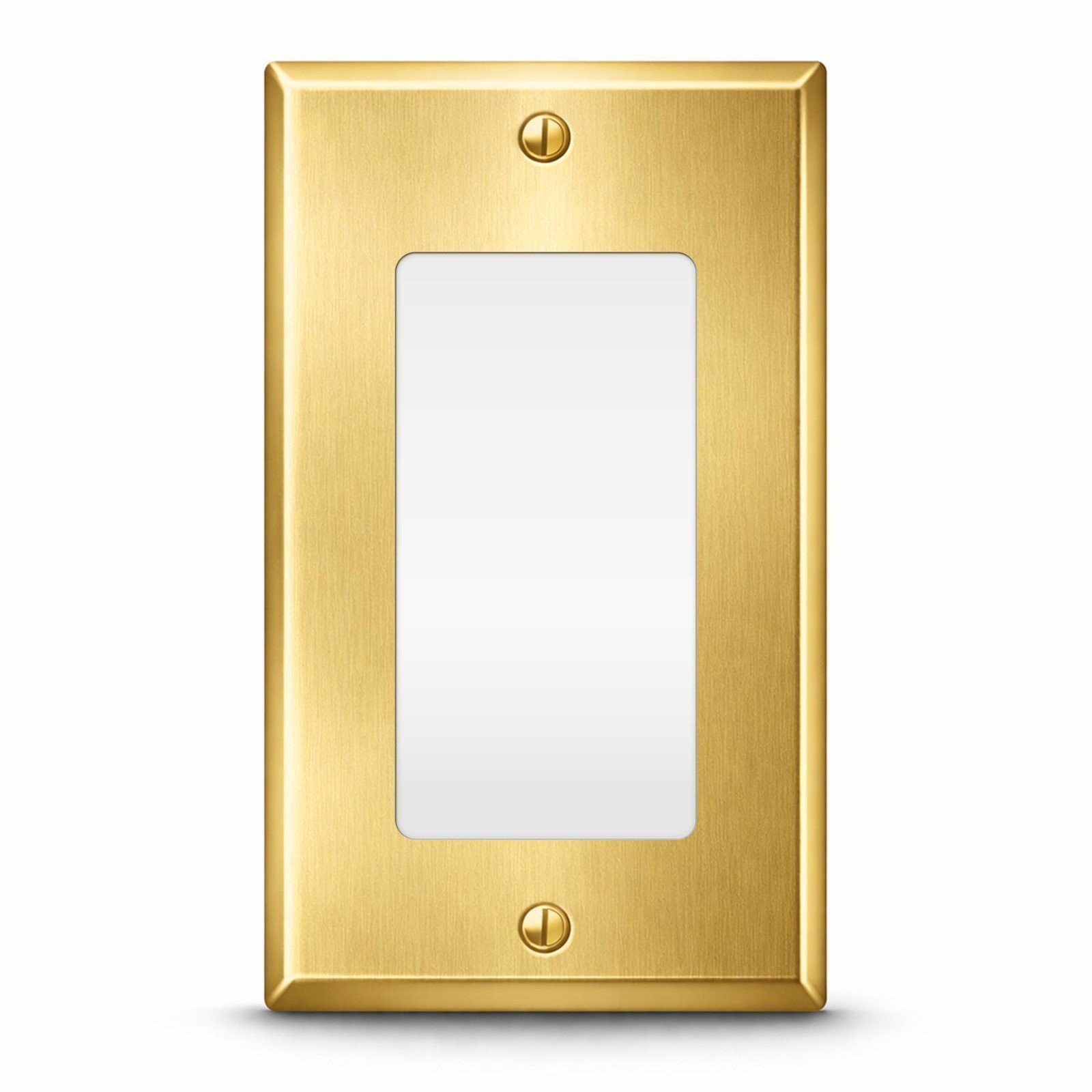 1-Gang Decorator 2-Gang Brass Outlet Cover, Satin Toggle Switch Covers,
