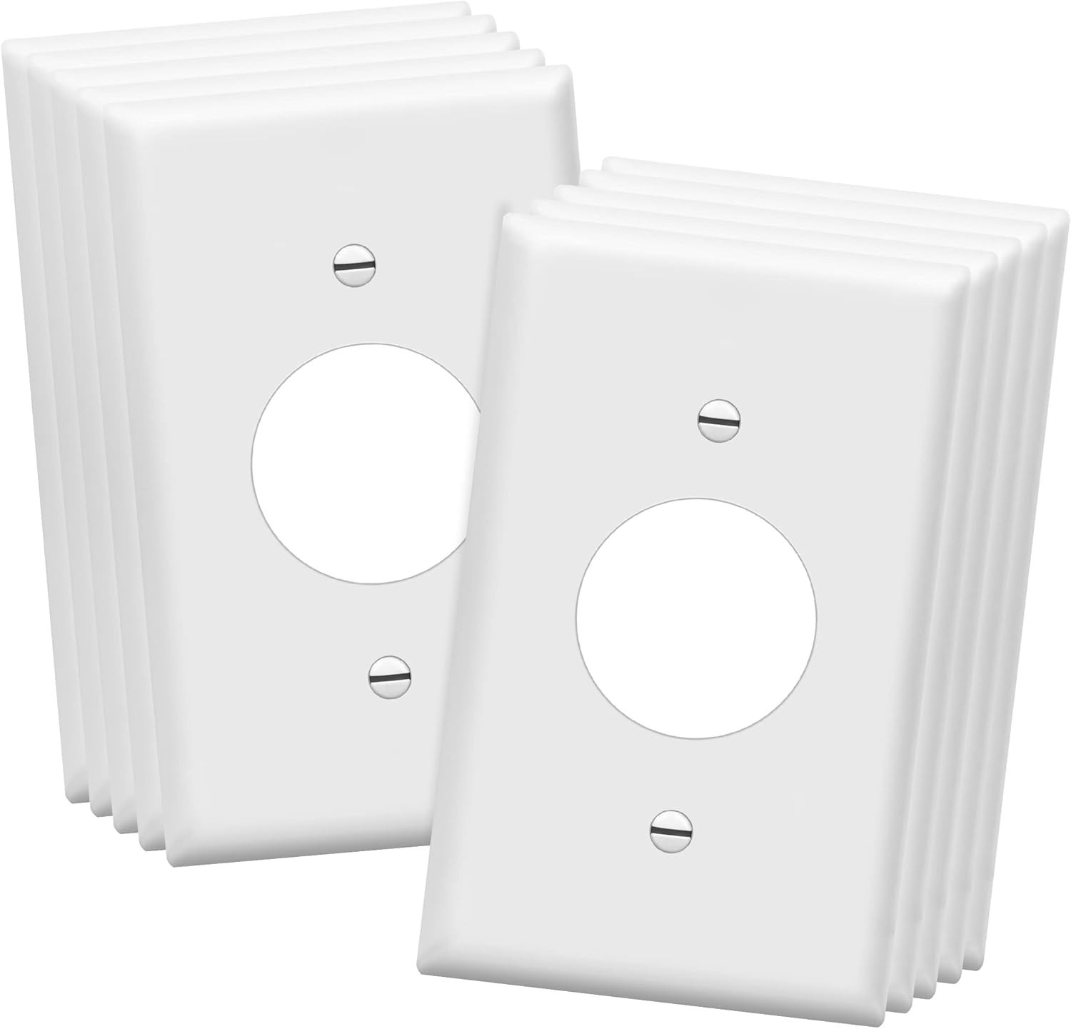 Elegant 10-Pack White Wall Plates – Durable Polycarbonate for Easy Upgrades
