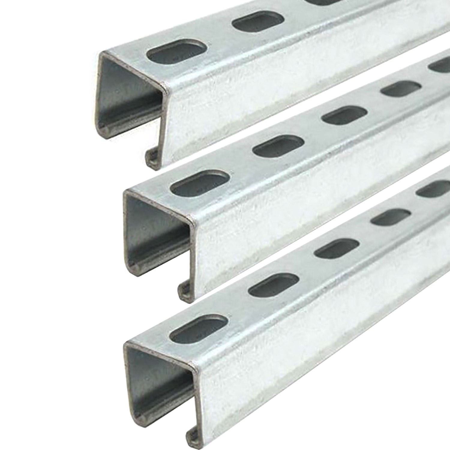 1-3/8″ x 1-5/8″ x 60 inches (3 Pack), Galvanized Steel, Slotted Strut Channel